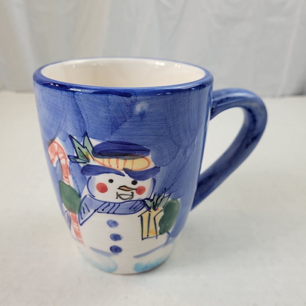 Winter Snowman Handpainted Ceramic Mug‎